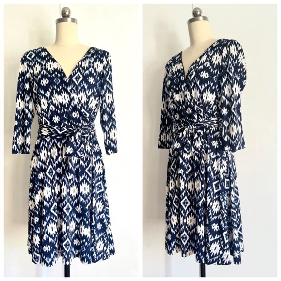 NWT Abstract Print Pullover Belted Dress Leggings Year Around Super Comfy Dress - Picture 2 of 10